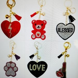 COPY - Rhinestone Puffy Keychain
